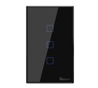 Sonoff T3US3C-TX Interrupteur Tactile WIFI Rf 3 Boutons Noir Alexa Google