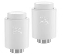 SONOFF TRVZB, thermostat intelligent pour radiateur, lot de 2. Thermostat de chauffage intelligent avec fonction d'application, compatible avec un hub Zigbee 3.0, et compatible avec Amazon Alexa/Home