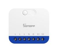 SONOFF Variateur WiFi Mini DIM pour LED à intensité variable, transformateurs électroniques, lampes halogènes à incandescence, conducteur neutre nécessaire, mesure de la puissance, mat compatible avec