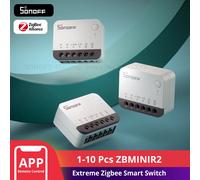 SONOFF ZBMINIR2 commutateur intelligent Zigbee extrême 1-10 pièces commutateur de relais détachable télécommande via eWeLink fonctionne avec Alexa Google Home 2PCS ZBMINIR2