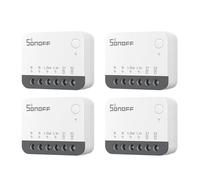 SONOFF Lot de 4 ZBMINI Interrupteur Intelligent Zigbee Extrême ZBMINIR2 Ultra-compacte Support d'interrupteur externe