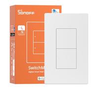 SONOFF Zigbee Interrupteur intelligent ZBM5-2C-120 W, hub Zigbee, sans neutre avec neutre, contrôle vocal avec Alexa Google Home