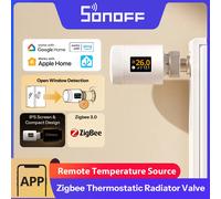 SONOFF Zigbee Smart TRV Gen2 - Actuateur de vanne thermostatique pour radiateur TRV-ZBT compatible avec Alexa, Google Home Assistant et Matter