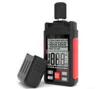 Sonomètre avec mesure de la température et de l'humidité Sonomètre (HT602B) | Mesure les décibels, température C/F, humidité, multifonction 3 en 1
