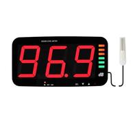 Sonomètre Numérique 30~130dB Mesure de Bruit Décibelmètre Écran Large HD de 13" Monté au Mur avec Fonction d'Enregistrement de Données et Alarme de Bruit