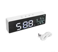 Sonomètre Numérique Mural Écran LED 11 Pouces Sonomètre Numérique(B) | 4-en-1: décibels, température, humidité, horloge; écran LED 11 pouces pour luminosité réglable pour visibilité optimale