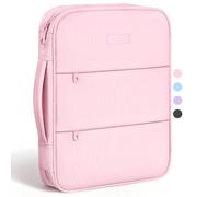 Sooez Joli sac à fermeture éclair, classeurs de 2,5 cm, anneaux toriques à 3 anneaux avec poignée, séparateur à 5 onglets, organiseur de fichiers accordéon, capacité de 500 feuilles, classeur à trois