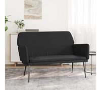 SooIarix Banc en velours noir 108 x 79 x 79 cm avec structure en métal, siège rembourré, dossier et accoudoirs pour salon, lecture, télévision, détente et sièges élégants à la maison