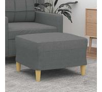SooIarix Repose-pieds gris foncé en tissu 60 x 50 x 41 cm rembourré avec rembourrage en mousse, cadre en contreplaqué robuste, tabouret rembourré polyvalent comme banc et ottoman confortable pour le