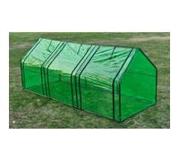 SooIarix Serre à 3 portes, cadre en acier revêtu par pulvérisation, bâche verte en PVC indéchirable, 240 x 90 x 90 cm, idéale pour la maison de tomates, la maison de culture, le serre, la serre à