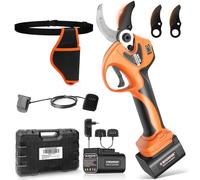 SOOJOOK 8605PRO Sécateur Électrique Professionnel, 40mm Progressive Secateur Electrique Sans Fil, 1050W 21V 2 4A Secateur Electrique avec Batterie pour branches de jardin, verger, vignoble et olivie