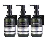 Sookdeo Lot de 3 distributeurs de Salle de Bain Rechargeables pour shampooing, après-shampoing, Savon, Vaisselle, Lotion, Huile, Savon de Douche avec Pompe et étiquette étanche, 500 ML (Jade, avec