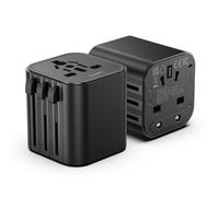 SooPii Adaptateur de Voyage Universel 2-Pack Prise Secteur Internationale (Type A/C/G/I). Petit Adaptateur de Prise International pour pour Royaume-Uni, États-Unis, Europe, Japon, Irlande, 200+ Pays