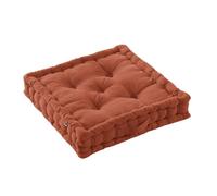 SOPHIE - Coussin de Sol 50x50 cm Coton Coloris Terracotta