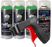 Sophisticauto 3 + 1 vert métallisé Candy mat : lot de 2 sprays vert citron comme base et 1 spray Ice Caméléon + 1 peinture transparente en spray mat résistant + 1 cangou