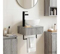 Sophrelle Basin de Lavage Mural Sonoma Gris 40 x 35 x 39 cm,Meubles-lavabos de Salle de Bains,890174