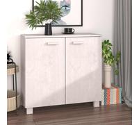 Sophrelle Buffet HAMAR Blanc 85x35x80 cm Bois Massif de pin,Buffets & bahuts,340493