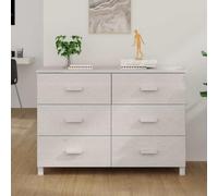 Sophrelle Buffet MOLDE Blanc 113x40x80 cm Bois Massif de pin,Buffets & bahuts,340449