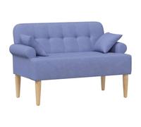 Sophrelle Canapé Love Seat avec capitonnage en Boutons Bleu Denim Tissu,Bancs,42041821