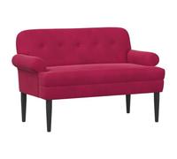 Sophrelle Canapé Love Seat avec capitonnage en Boutons Bordeaux Velours,Bancs,42041833