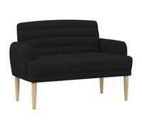 Sophrelle Canapé Love Seat avec capitonnage en Boutons Noir Tissu,Bancs,42041777