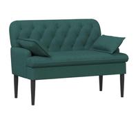 Sophrelle Canapé Love Seat avec capitonnage en Boutons Vert foncé Tissu,Bancs,42041801