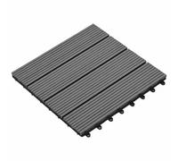 Sophrelle Carreau de terrasse 11 pc Gris 30 x 30 cm WPC,Produits ménagers,42046659