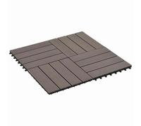 Sophrelle Carreau de terrasse 22 pc Marron foncé 30 x 30 cm WPC,Produits ménagers,3444833