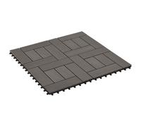 Sophrelle Carreau de terrasse 22 pc Marron foncé 30 x 30 cm WPC,Produits ménagers,3444836