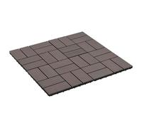 Sophrelle Carreau de terrasse 22 pc Marron foncé 30 x 30 cm WPC,Produits ménagers,3444841