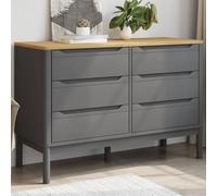 Sophrelle Commode Floro Gris Bois de pin Massif,Commodes,374013