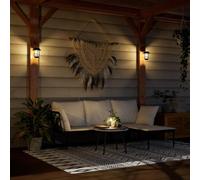 Sophrelle Lanternes murales solaires d'extérieur 4 pcs Blanc Chaud,Éclairage extérieur,4008186