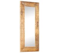 Sophrelle Miroir sculpté à la Main 110x50x2,5 cm Bois de manguier Solide,Miroirs,321649