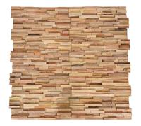 Sophrelle Panneaux de revêtement Mural 3D 10 pcs 1,08 m² Bois de Teck,Lambris,326178