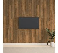 Sophrelle Panneaux muraux 15 pc Marron foncé PVC,Lambris,351815