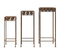 Sophrelle Set de Supports de Plantes 3 pcs Style Vintage Métal rouillé,Supports pour Plantes,245928