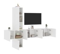 Sophrelle Unités murales TV 5 pcs Blanc Bois d'ingénierie,Meubles TV,3216457