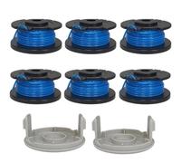 SopimusZ Bobine de fil et couvercle compatibles avec Ryobi One+ AC14RL3A, Olt1832 Rac124, fil de rechange de 1,6 mm pour débroussailleuse Ryobi 18 V, 24 V, 40 V (bobine x 6 + capuchons x 2)