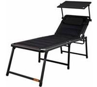 SOPLAIR Bain de Soleil Maui Dossier Inclinable et Pare-Soleil Camping Noir G