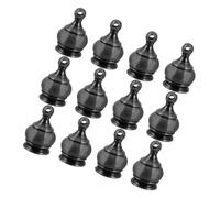 SOPOTUTU 12pcs Embouts de Remplacement pour Plafonniers en Alliage de Zinc Noir, Forme Couronne M10x1, Installation Facile et Design Décoratif pour Abat-jour et Décor Intérieur