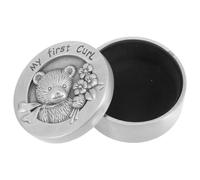 SOPOTUTU Boîte à Souvenirs Métal Pour Garçon Fille Boîte De Rangement Pour Cheveux Fœtaux Coffret Porte-poils Léger Et Portable Surface Lisse Motif Dessin Pour Conserver