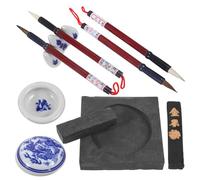 SOPOTUTU Kit de calligraphie chinoise complet avec pinceau chinois encre de calligraphie chinoise 1 set pour chambre et salon facile à ranger Couleur Aléatoire