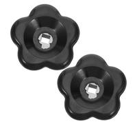 SOPOTUTU Poignée de Robinet à Tige Carrée 7x7mm en Bakélite Noir 2pcs pour Robinet Extérieur et Vanne Industrielle avec Ajustement Large et Fabrication Précise