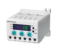 SOPR-3DE Relais de protection de courant numérique 220 V Type N Surcharge Panne de phase Protection du moteur Affichage LED Indicateur d'erreur Montage rail DIN réglable Blanc (6 A 220 V)