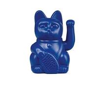 DONKEY Lucky Cat Dark Blue - Chat d'angle Bleu foncé - Chat décoratif Japonais dans Une Teinte Tendance - 15 cm