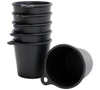 SoPro gobelets à shot en plastique 4 cl réutilisables | Lot de 6 - Verres à shot 40 millilitres noir - Verre à réutilisable à porter autour du cou - Gobelet à 4cl