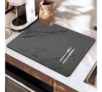 SOQKEEN Grand Tapis Égouttoir Vaisselle 60 x 40 cm, Absorbant Effet Marbre | Design cuisine moderne, Grande surface, Protège le plan de travail contre l'humidité, Antidérapant, Entretien facile