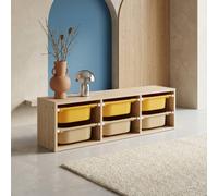 Sora - Children's Storage Unit With 6 Storage Bins Moutarde TU