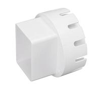 Sorandy Adaptateur de Descente Pluviale, Adaptateur de Vidange en Plastique Durable pour Un Drainage Stable des Eaux de Pluie, Convient aux Tuyaux Circulaires, Comprend 2 Vis, Taille Standard (Blanc