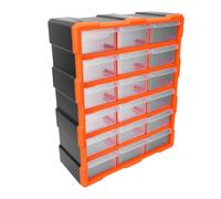 Sorandy Armoire de Rangement pour Petites Pièces, Organisateur à 18 Tiroirs | PVC/PP, Faces Transparentes, établi Garage, Empilable Côte à Côte, Vis, écrous, Perles, organiseur.